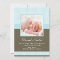 Sweet Blue Polka Dots Foto Baby Birth