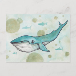 Sweet Blue Whale Postkarte