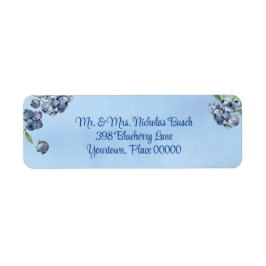 Sweet Blueberry Watercolor Babydusche Anschrift