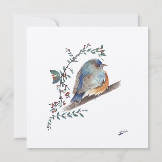 Sweet Bluebird Watercolor (Vorderseite)