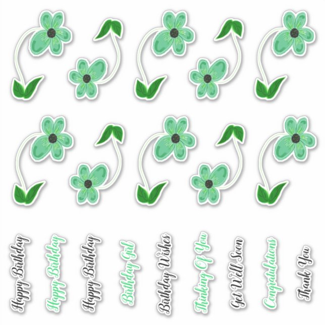 Sweet Blume Bloom Vinyl Decals Aufkleber (Vorderseite)