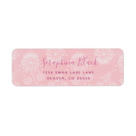 Sweet Blush Pink Lace Rücksendeadresse