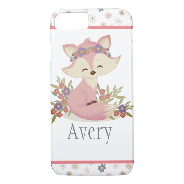 Sweet Boho Fox Personalisiert Case-Mate iPhone Hülle (Rückseite)