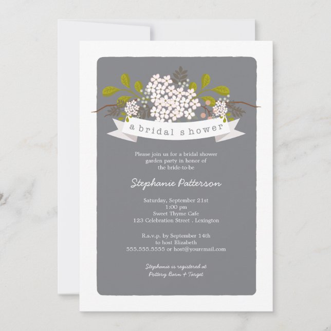 Sweet Bouquet Garden Party Brautparty Einladung (Vorderseite)