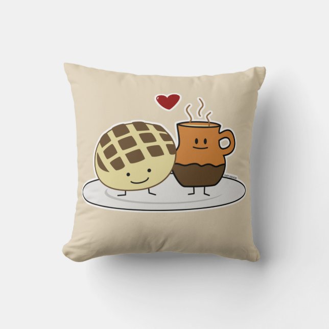 Sweet Bread Hot Chocolate Pan dulce Mexican concha Kissen (Vorderseite)