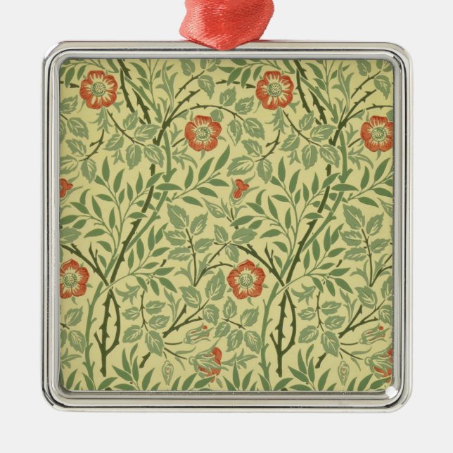 Sweet Briar Pattern (von William Morris) Ornament Aus Metall (Vorne)