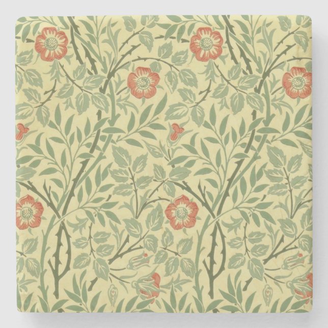 Sweet Briar Pattern (von William Morris) Steinuntersetzer (Vorderseite)