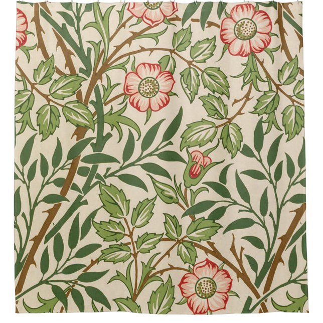 Sweet Briar William Morris Duschvorhang (Vorderseite)