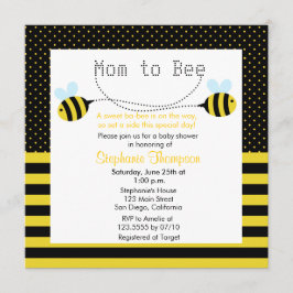 Sweet Bumble Bee Mommy to Bee Baby Showeinladung Einladung
