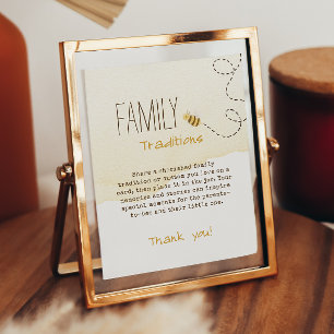 Sweet Bumblebee Baby Dusche Familie Tradition Unte Poster