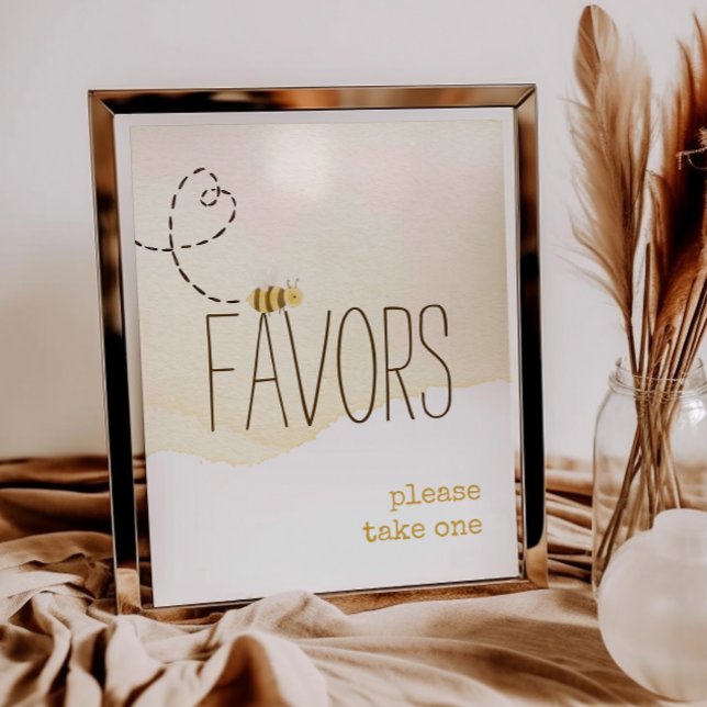 Sweet Bumblebee Mama zu Baby Duschfavoriten Poster (Von Creator hochgeladen)