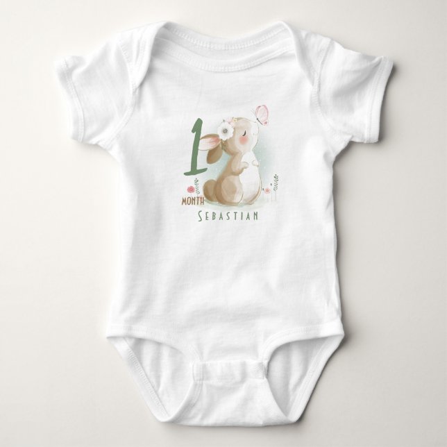 Sweet Bunny Baby Bodysuit Strampler (Vorderseite)