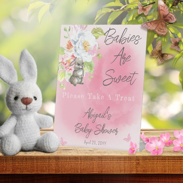 Sweet Bunny Baby Dusche Babys sind süße Leckereien Sockelschild (Von Creator hochgeladen)