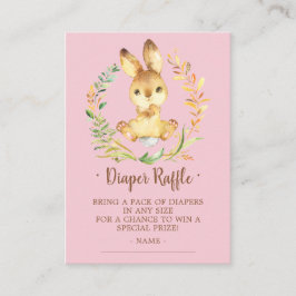 Sweet Bunny Baby Showdusche Windeln Raffle Ticket Begleitkarte