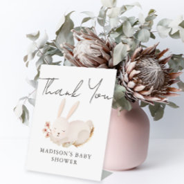 Sweet Bunny Calligraphy Baby Dusche Vielen Dank Sockelschild