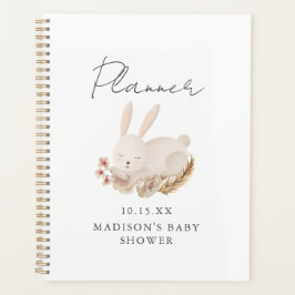 Sweet Bunny Calligraphy Baby Shower Planer