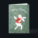 Sweet Bunny Christmas Card Feiertagskarte<br><div class="desc">Mehr Sweet Christmas Cards im Little Bayleigh Store!</div>