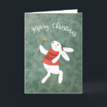 Sweet Bunny Christmas Card Feiertagskarte<br><div class="desc">Mehr Sweet Christmas Cards im Little Bayleigh Store!</div>