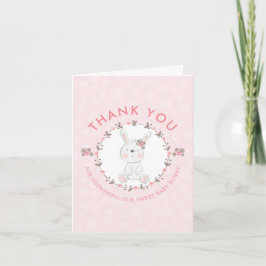 Sweet Bunny Floral Baby Dusche Danke Foto