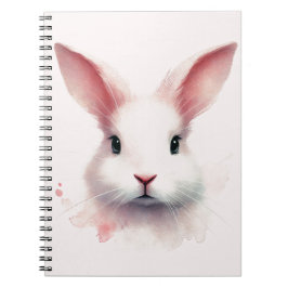 Sweet Bunny : Pastel Pink Spiral Notebook Notizblock