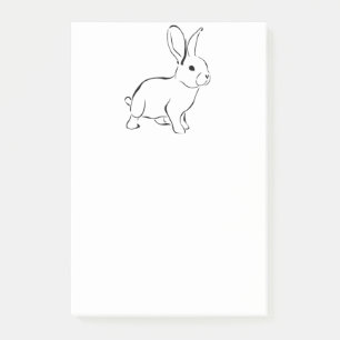 Sweet Bunny Rabbit Niedlich Nature Cartoon Art Post-it Klebezettel