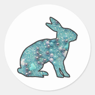 Sweet Bunny Runder Aufkleber