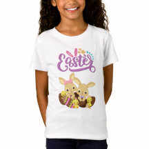 Sweet Bunny Twins & Chicks "Happy Oaster" T-Shirt 