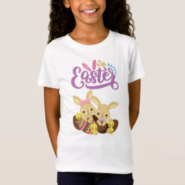 Sweet Bunny Twins & Chicks "Happy Oaster" T-Shirt 