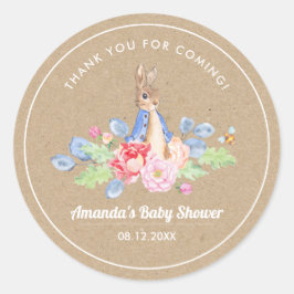 Sweet Bunny Vielen Dank Baby Dusche Gefallen Stick Runder Aufkleber