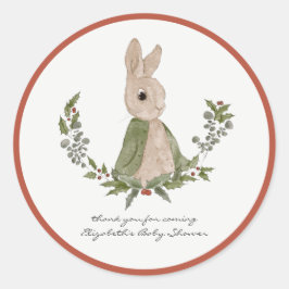 Sweet Bunny Vielen Dank Baby Dusche Gefallen Stick Runder Aufkleber