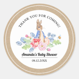 Sweet Bunny Vielen Dank Baby Dusche Runder Aufkleber