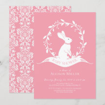Sweet BunnyGirls Kinderdusche Einladung