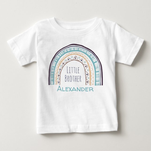 Sweet bunter Regenbogen kleiner Bruder Baby T-shirt (Vorderseite)