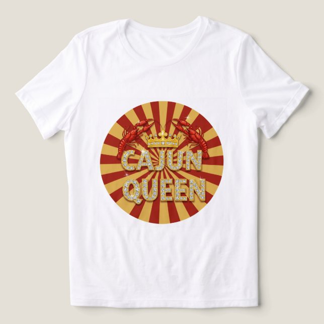 Sweet Cajun Queen Crawfish T-Shirt! 🧡 🌟 Tri-Blend Shirt (Design Vorderseite)