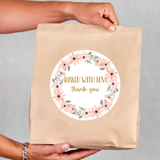 Sweet Cake "Baked with love" Sticker (Von Creator hochgeladen)