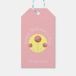 Sweet Cake Pop Valentines Pink Geschenkanhänger