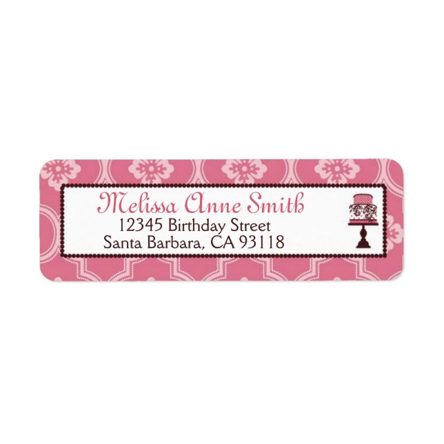 Sweet Cake Return Label (Vorne)