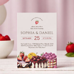 Sweet Cakes Wassercolor Kinderdusche Einladung