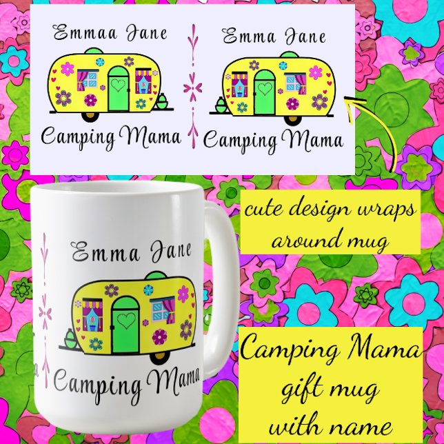 Sweet Camping Travel Trailer Camping Mama Kaffeetasse (Von Creator hochgeladen)