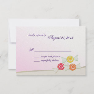 Sweet Candy Bat Mitzvah Response Card RSVP Karte
