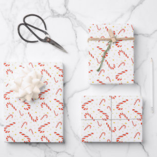 Sweet Candy Cane Weihnachtswrapping Paper Sheets Geschenkpapier Set