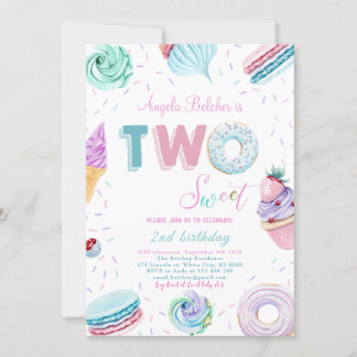 Sweet Candy Celebration 2. Geburtstag Einladung