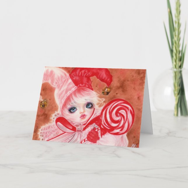 Sweet Candy court jester Lollipop fille Carte (Devant)