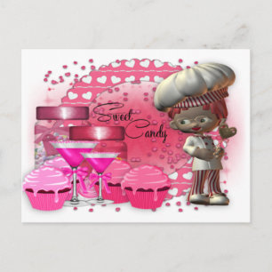 Sweet Candy Post Card Postkarte