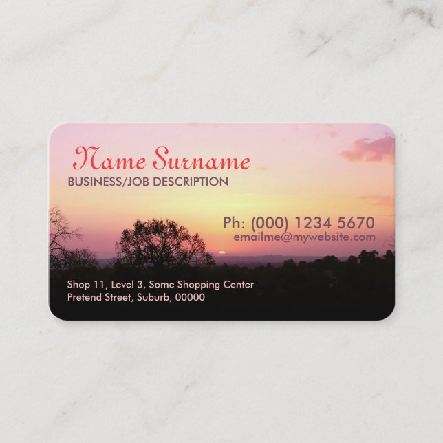 Sweet Candy Skies Business Cards Visitenkarte (Vorderseite)