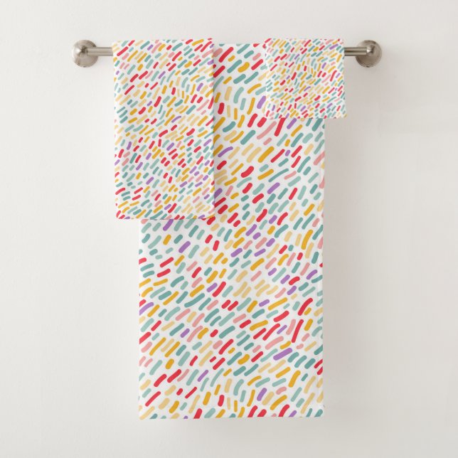 Sweet Candy Sprinkle Muster Badhandtuch Set (Insitu)