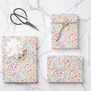 Sweet Candy Sprinkle Muster Geschenkpapier Set