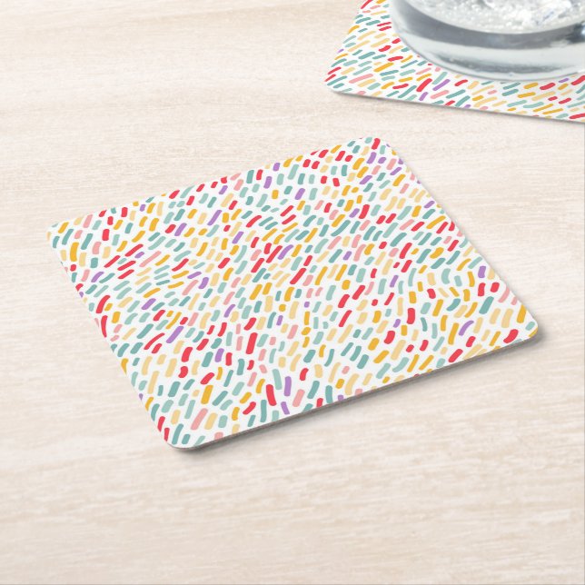 Sweet Candy Sprinkle Muster Rechteckiger Pappuntersetzer (angewinkelt)