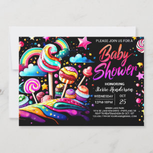Sweet Candy Wonderland Baby Dusche Einladung