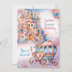 Sweet Candyland Anniversaire Fête Invitation